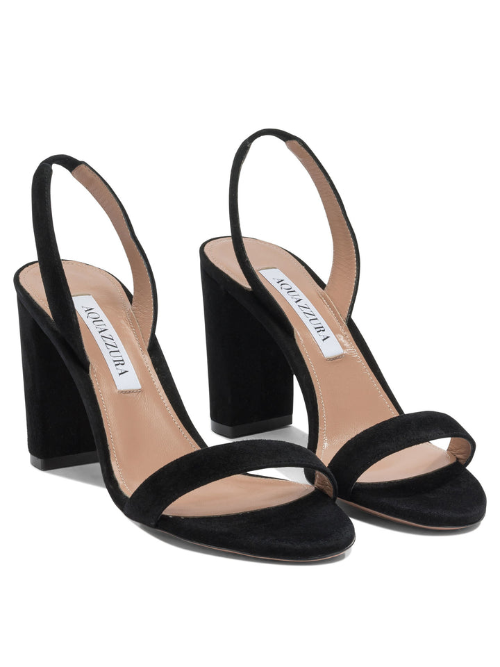 Aquazzura So Nude Block 85mm Sandali - Nero | 52792b417e2a95ea14a0470acac77f38f8e40eb7