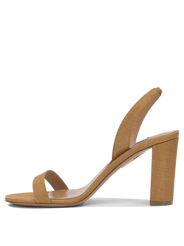 Aquazzura So Nude Block 85mm Sandali - Marrone | c293a73ac991ed821aed5e72362efd63bb0dbdc2