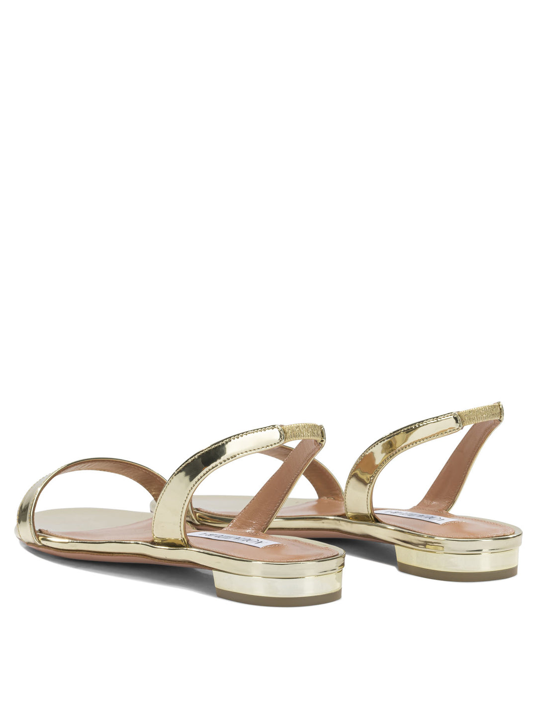 Aquazzura So Nude Flat Sandali - Oro | 5872029682242f586c7c4466e2388e254beccd4f