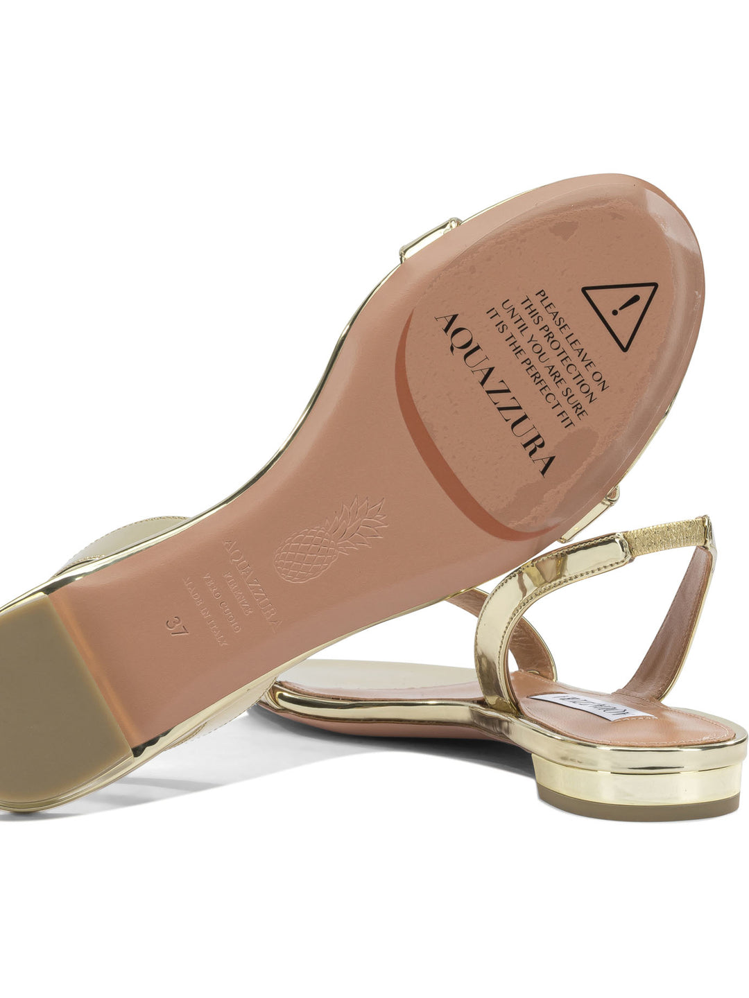 Aquazzura So Nude Flat Sandali - Oro | 831a2b518ae32fc4c23993f83fae3da8314f896f
