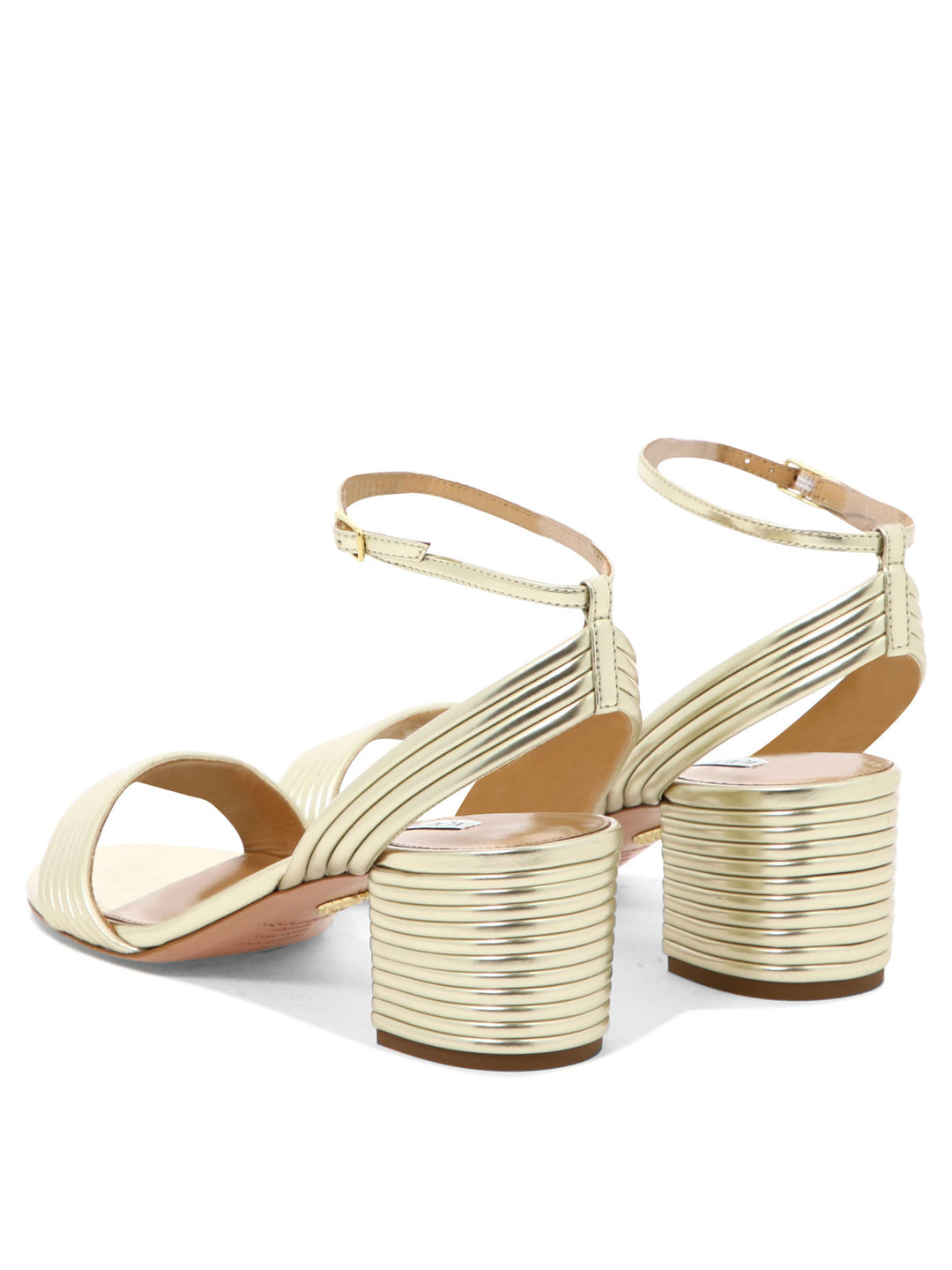 Aquazzura Sundance Sandal 50 Mm Heeled shoes - Oro | e79f75738256a62fa150d770a933019375f95581