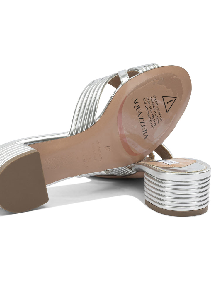 Aquazzura Sundance 35 Mm Sandali - Silver | cc90eb4fc42966e1ea4607558167a2781d114e5d