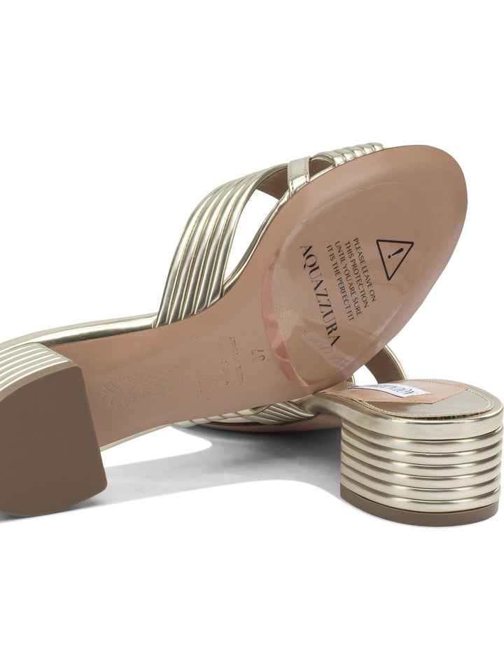 Aquazzura Sundance 35 Mm Sandali - Oro | 34b6fbee5ce874ff4f2649dfed021dafafd29e82
