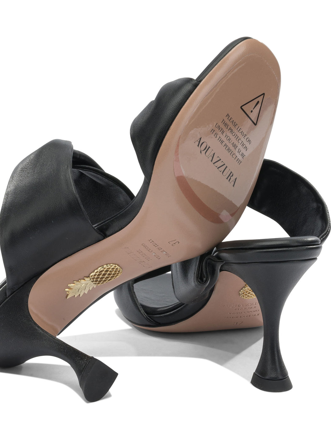 Aquazzura Twist 75mm Sandali - Nero | 993e3066c94b9c9686157fbf6d36e4e56f94d66b