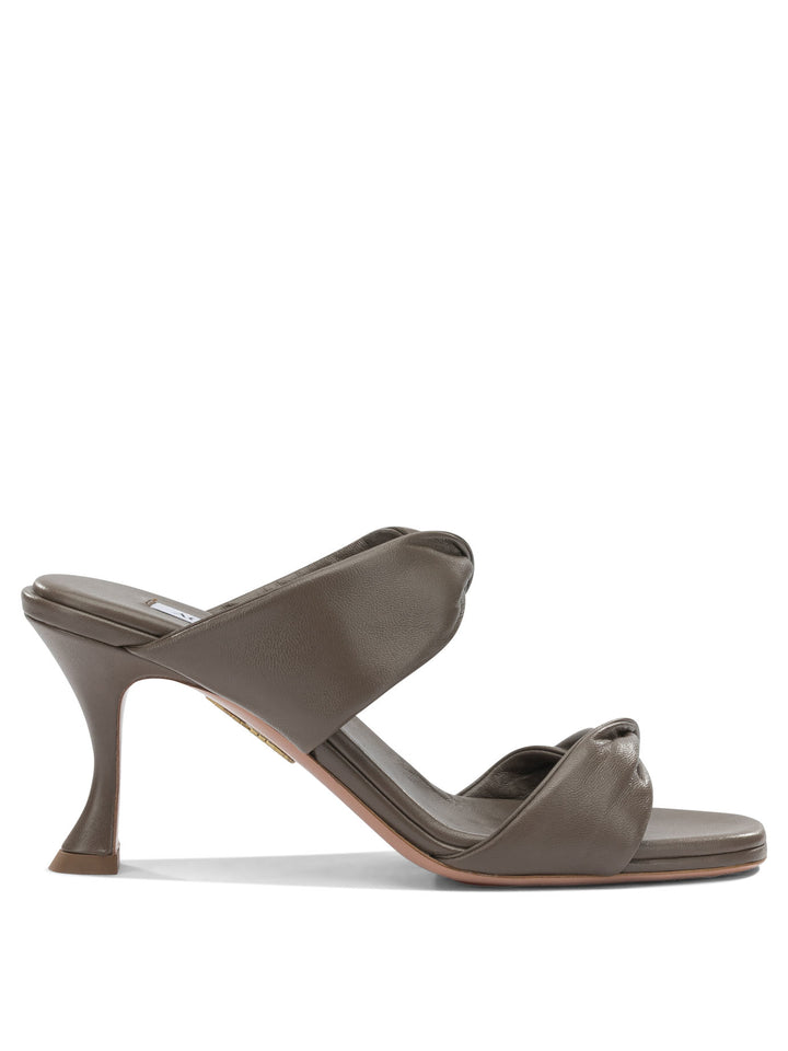 Aquazzura Twist 75mm Sandali - Marrone | d8ff41386e90423dd9b73262b4783e22c144b323