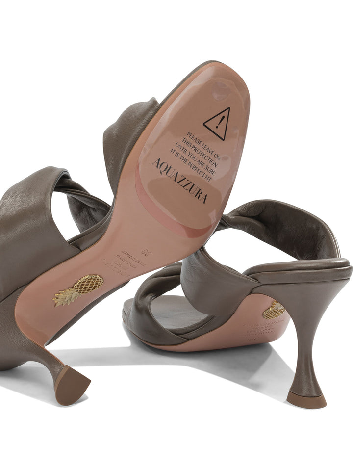 Aquazzura Twist 75mm Sandali - Marrone | 2edee70d705b260048698f601436587fb2386984