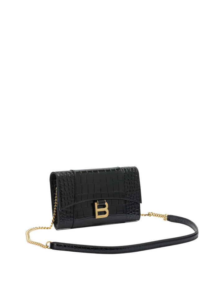 Balenciaga Hourglass Clutches - Nero | 38142ce0a4c01aeb9f67b42ba2c0dc62eeb0baf0