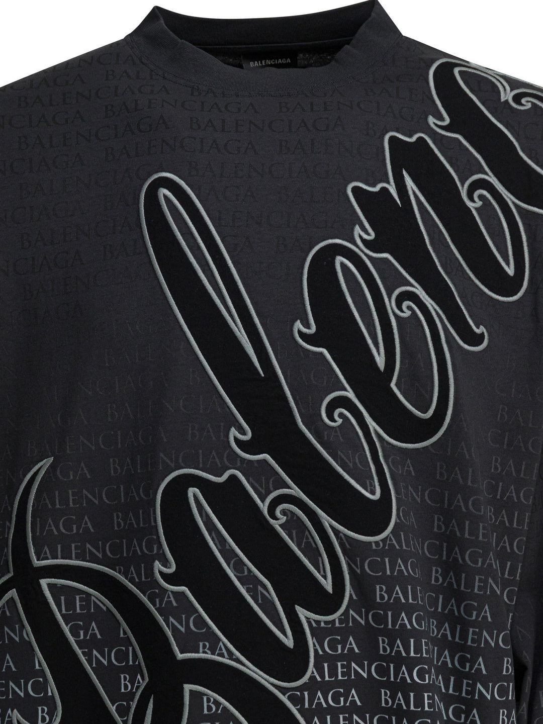 Balenciaga Crew-Neck T-Shirt With Print T-shirts - Nero | f9c1c4d55e2637065f9777ff8d30170832742810