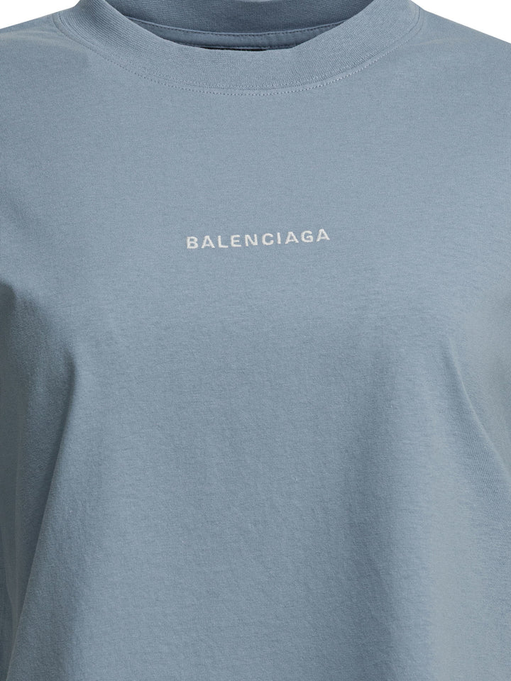 Balenciaga Balenciaga Back T-shirts - Light blue | 895c7a182a8b356571d5bf234e8183fd85154648