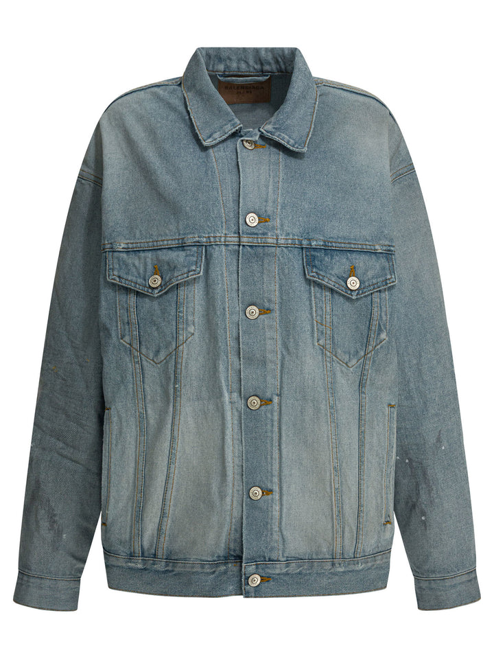 Balenciaga Denim Jacket Jackets and Coats - Light blue | fa7ac9bf35787a1abf832ded327c6320cf5599a0