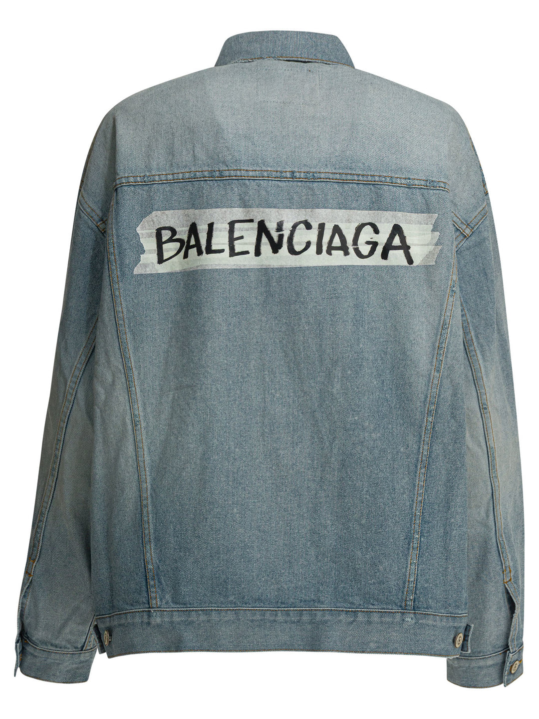 Balenciaga Denim Jacket Jackets and Coats - Light blue | 3096ec0050207de95c2b52bedc1d93f7535335cb