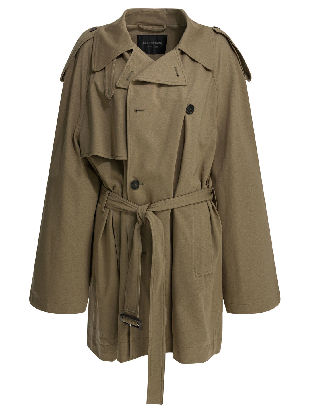 Balenciaga Short Trench Coat In Explorer Jackets and Coats - Beige | a9fd4e2a173976a272f68b96577c9d7b7486eb9e