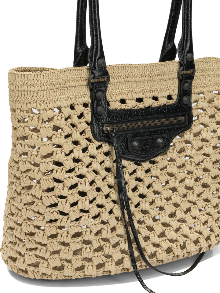 Balenciaga Le City Basket Borse a Spalla e Tracolla - Beige | 2218afdd76c794cd3017ece594827aa5b1c11f33