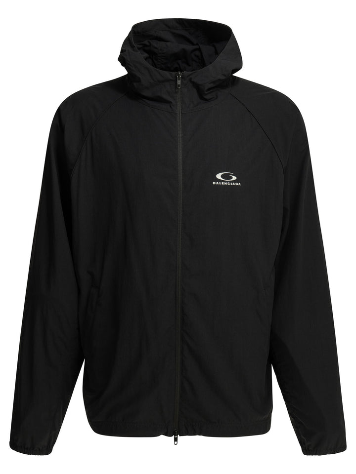 Balenciaga Technical Jacket With Logo Jackets and Coats - Nero | 09e4ce0594e2e8f7226f6bb8f552ba8bb0dfd981