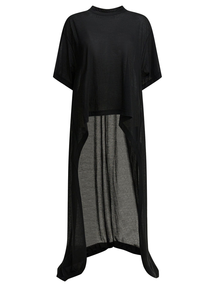 Balenciaga Crew-Neck T-Shirt With Train T-shirts - Nero | bbff84bbb1548a497335fc098798917e1e6a5e8b