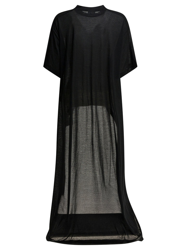 Balenciaga Crew-Neck T-Shirt With Train T-shirts - Nero | 075deb6ace25255f5a016e4027275fc60a478d6e