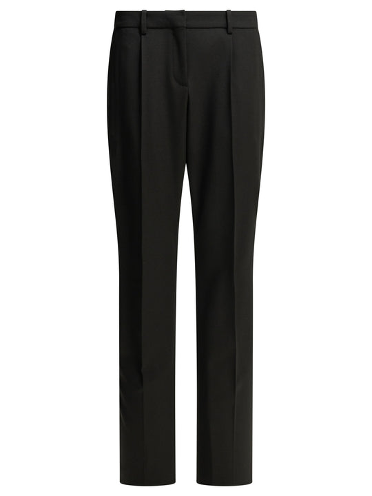 Wool Tailored Pants Trousers Nero