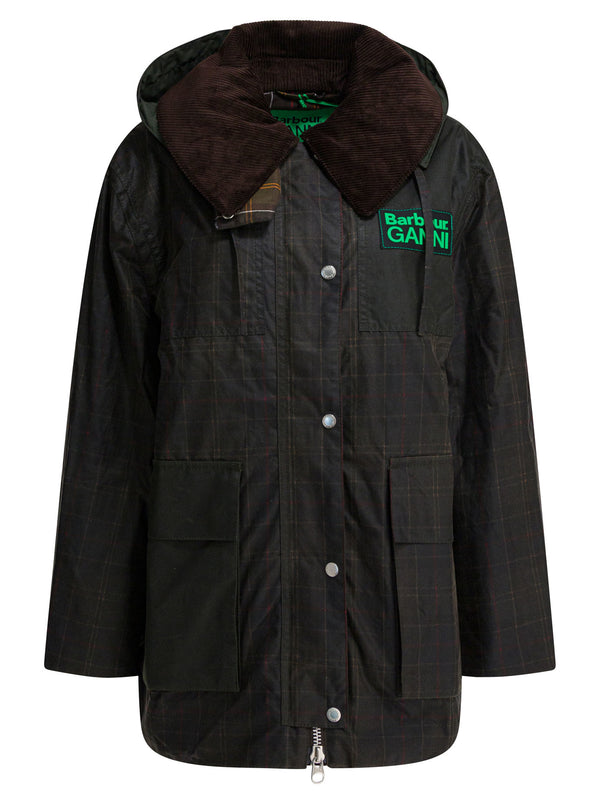 Barbour X Ganni Waxed Jacket Jackets And Coats Verde