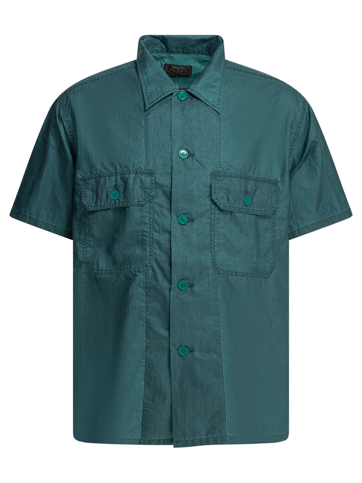 Beams Plus Mil Sht Shirts - Blu | a8a4029550a76d059bd203abfb2cd0c7f2a6dbd5