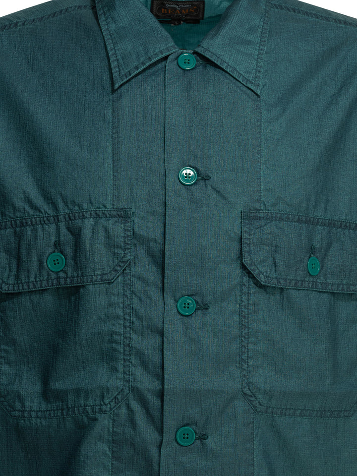 Beams Plus Mil Sht Shirts - Blu | 893f0b63c5bccfd7a9c2bbadbbf3371c2e3c873a