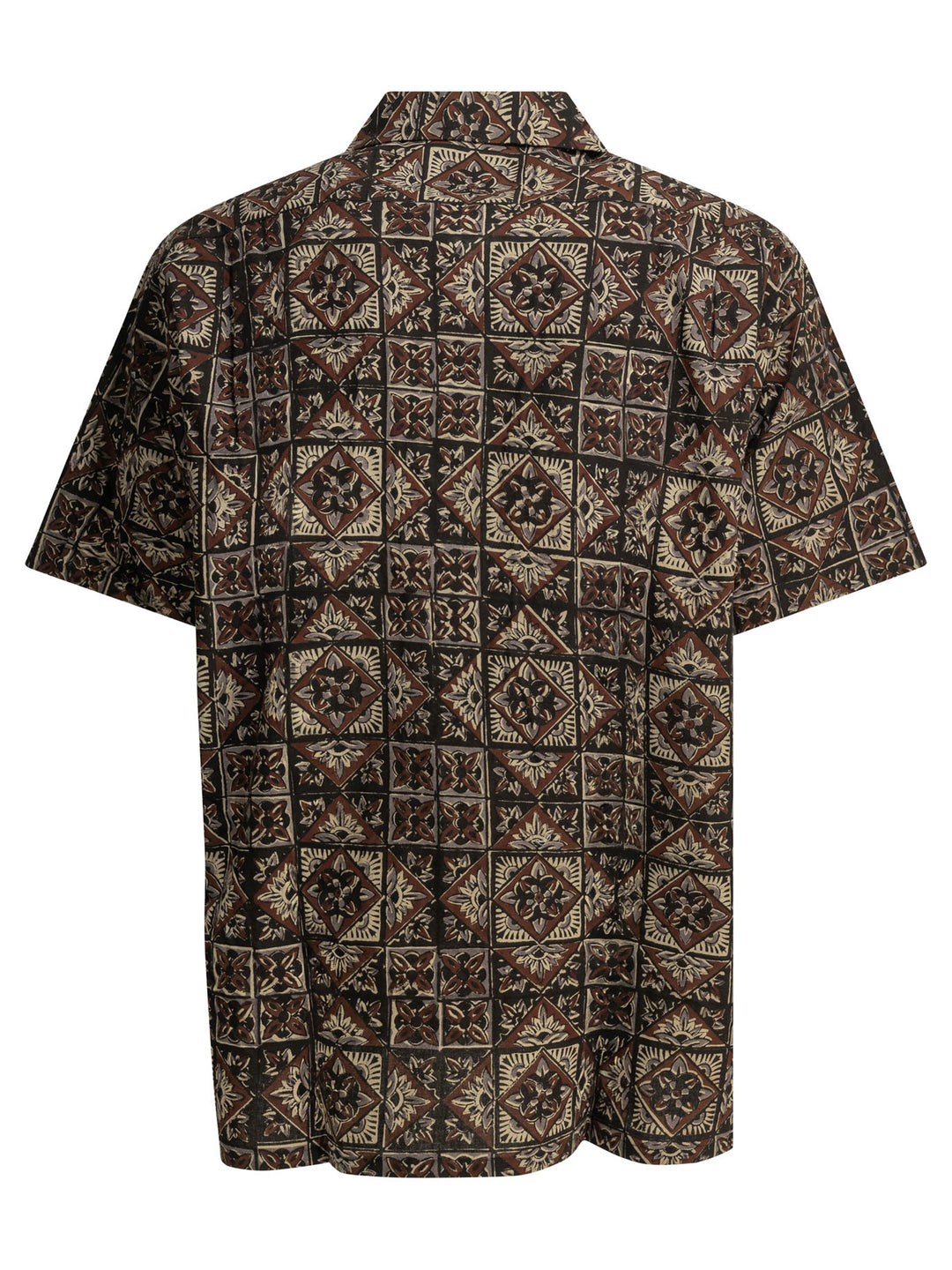 Beams Plus Block Print Shirts - Marrone | 07c19f4bae10b524296c94df61a7c02c1b47872d