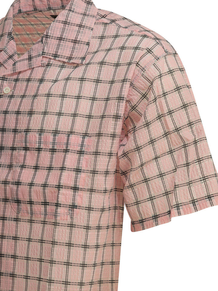 Beams Plus Open Collar Nylon Airy Plaid Shirts - Rosa | b54d598c32b668ea5dfcde0f2c68bff4dcfed107