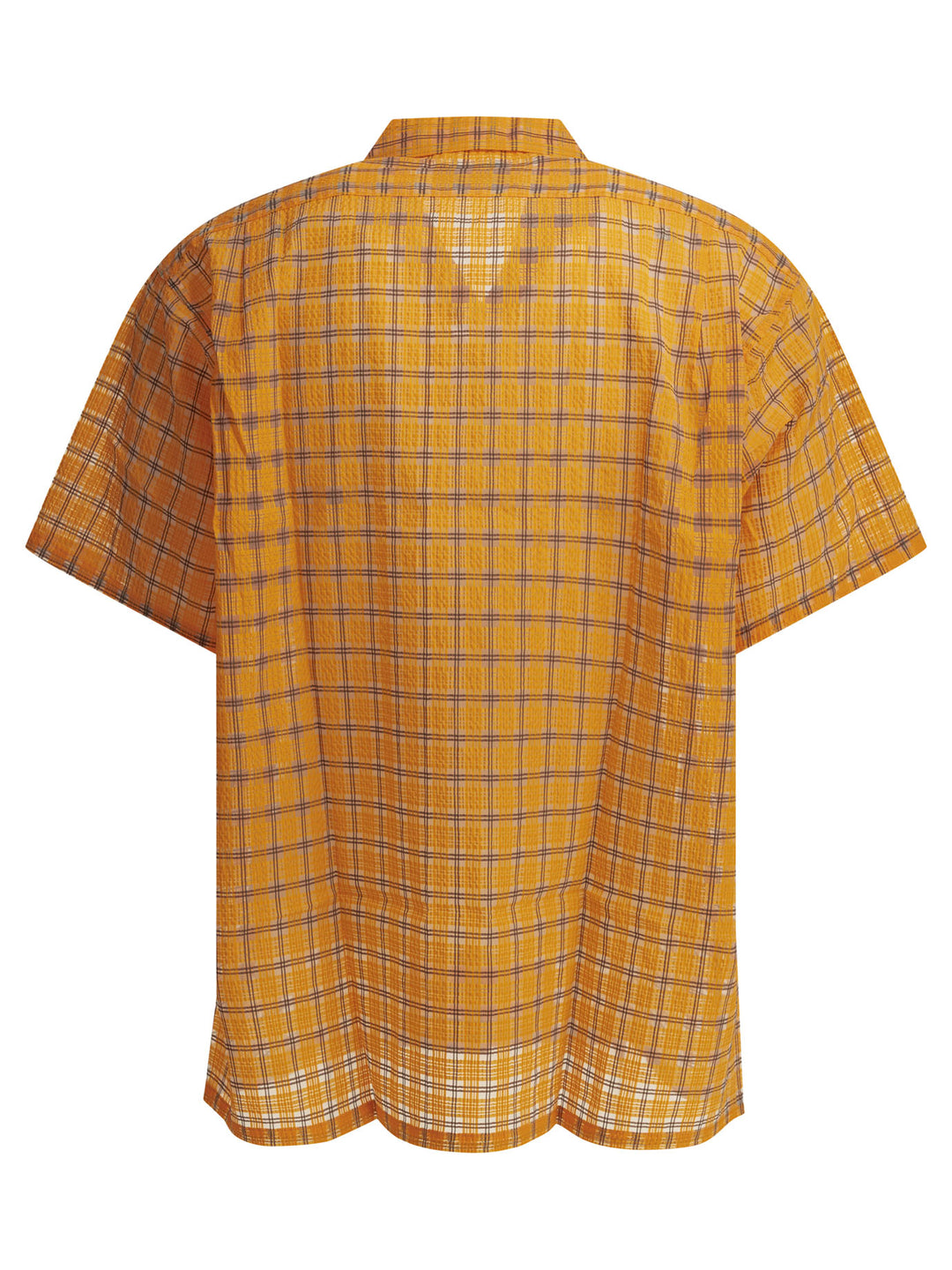 Beams Plus Open Collar Nylon Airy Plaid Shirts - Arancione | ffdf43fccc4ae7f0643b43e7864145d629db32a1