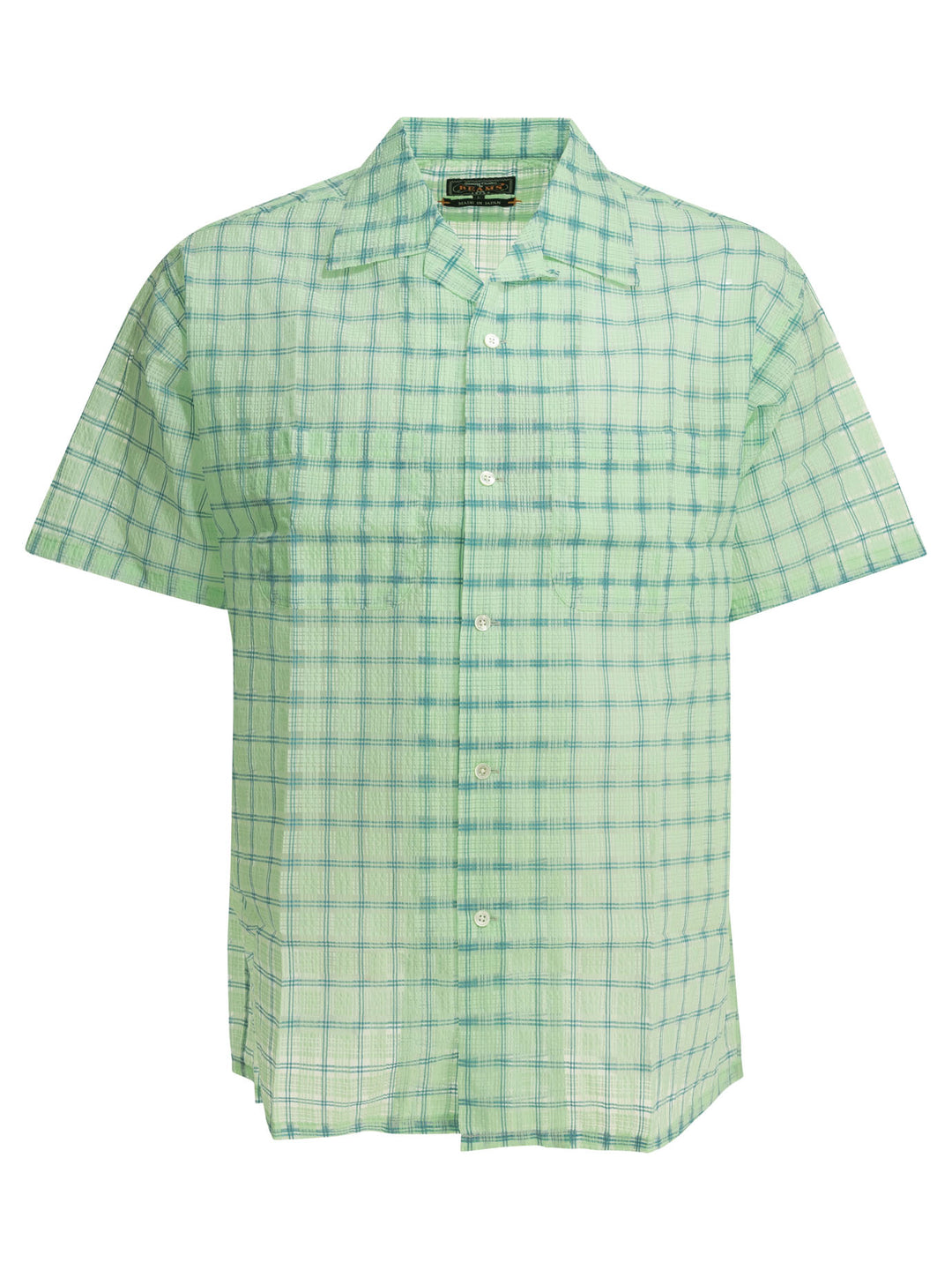 Beams Plus Open Collar Nylon Airy Plaid Shirts - Verde | 9edee945f4f38e4996322f544678addd9743c6e1