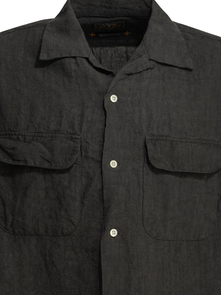 Beams Plus Casual Linen Shirt Shirts - Marrone | 3326fae8dbd7e3a488833f79711f696b05f20283