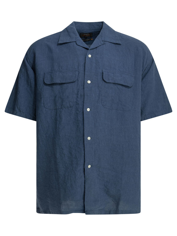 Casual Linen Shirt Shirts Blu