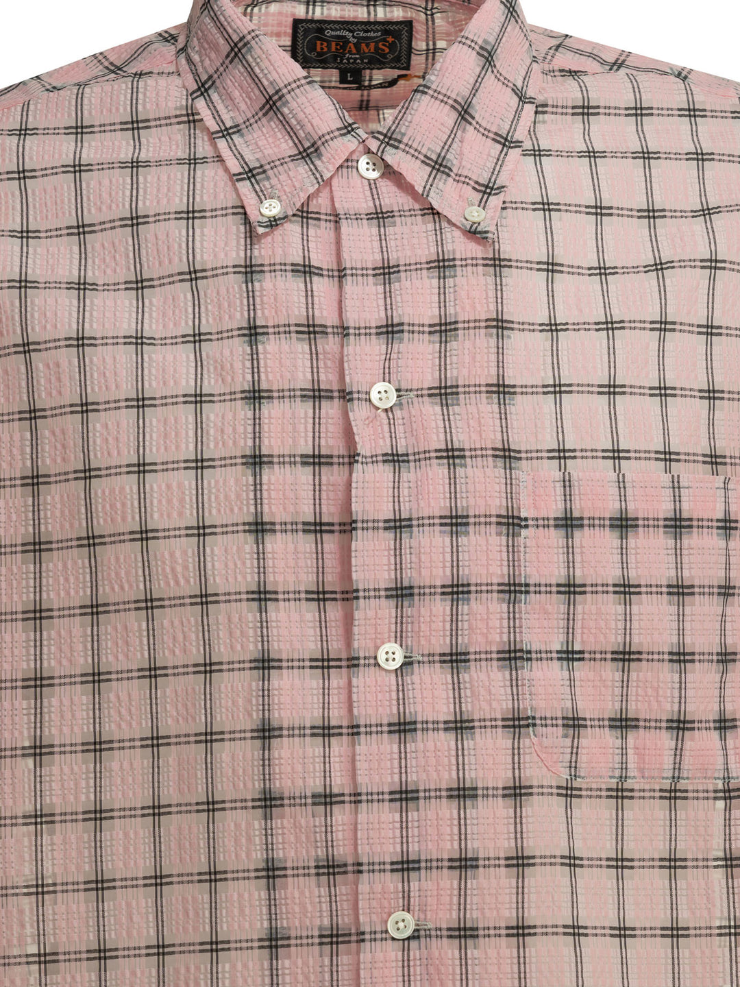 Beams Plus Open Bd Nylon Airy Plaid Shirts - Rosa | 7f8257b60d9fe0f3d4790dfd72e0102100d9524e