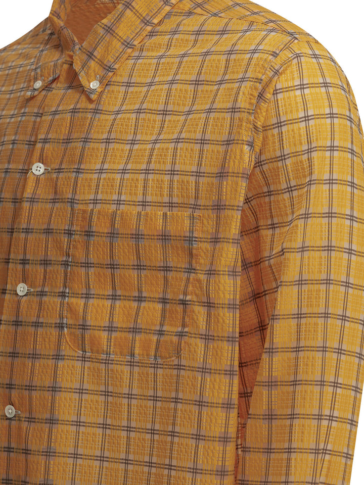 Beams Plus Open Db Nylon Airy Plaid Shirts - Arancione | b2a46638614aa46d2f73314a8ad41f1c93806b3e