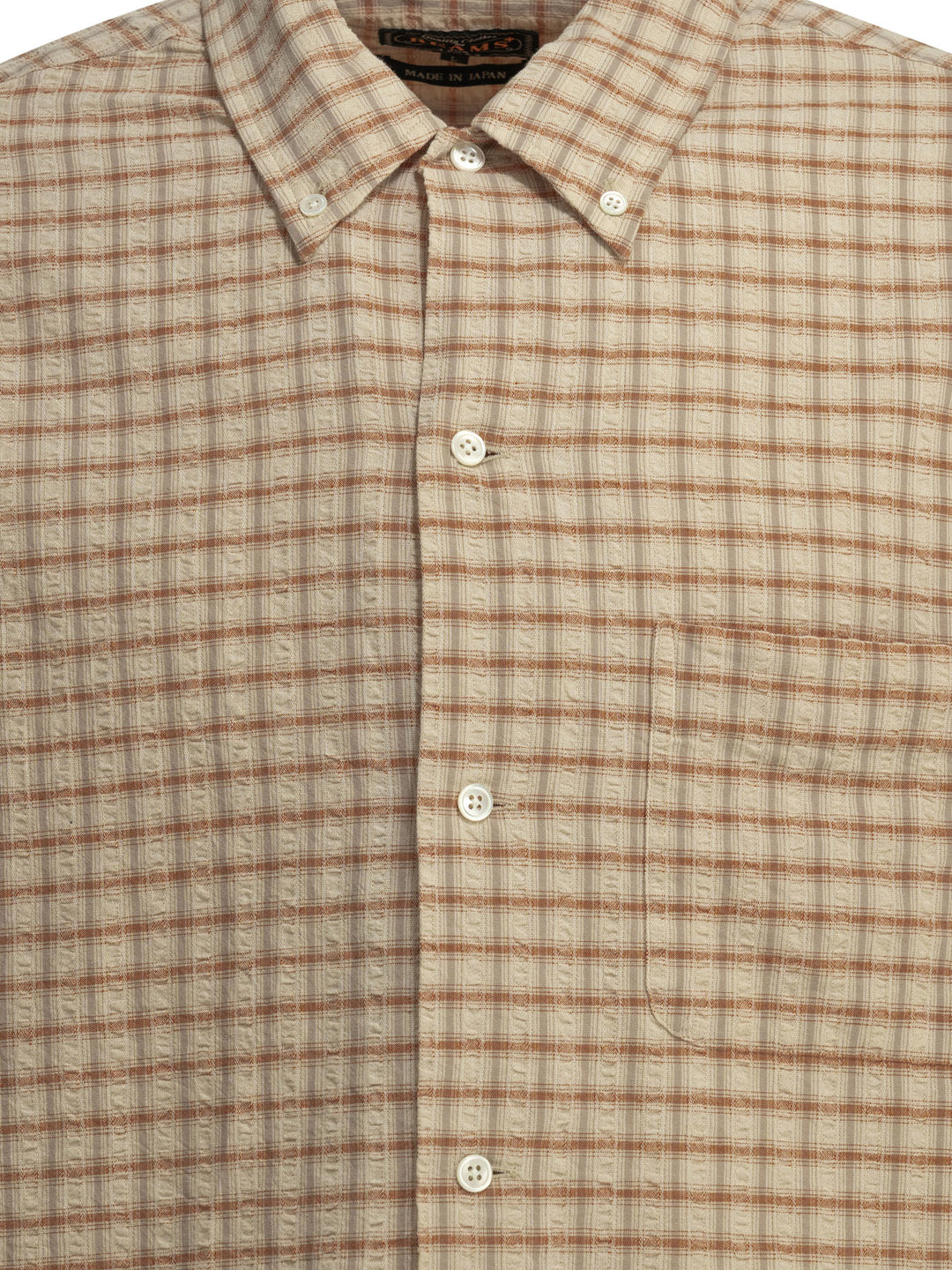Beams Plus Open Bd Sucker Shirts - Arancione | 3ffc9d0b6c9d87b9273e8eee3dece52e0198ecae