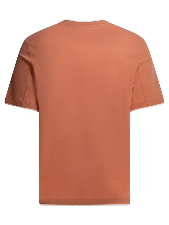 Brunello Cucinelli Faux Layering T-shirts - Arancione | 9aacd49b7349fbeced080e887b7fdeb67d83e5a5