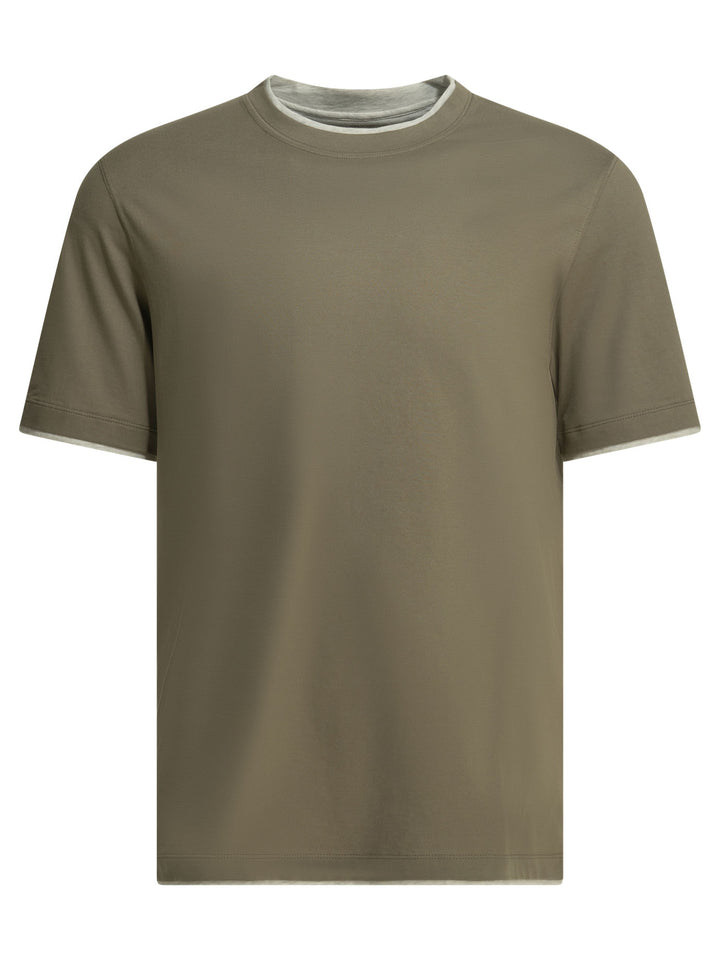 Brunello Cucinelli Faux Layering T-shirts - Verde | eb1cbece43c575b182392a206771e97267ebbf0d