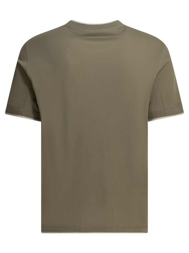 Brunello Cucinelli Faux Layering T-shirts - Verde | 57363aae02a0f45c0541ceb9df655e7f5682cbe9