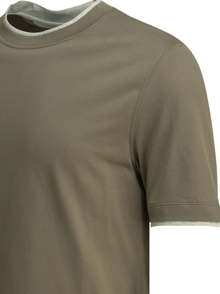 Brunello Cucinelli Faux Layering T-shirts - Verde | cdaa1f7e290a76b4ae35d1a0580188d8d70c61e9