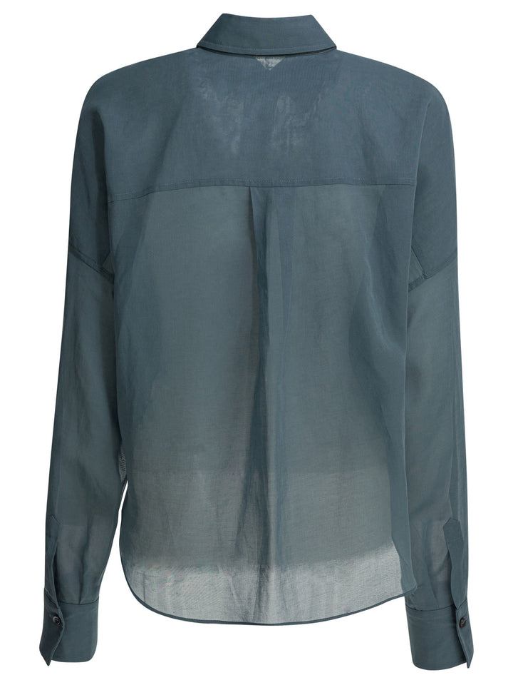 Brunello Cucinelli  Shirts - Blu | cb8cae23cdbcb6bf8b6a09aea0f6024d12826b1a