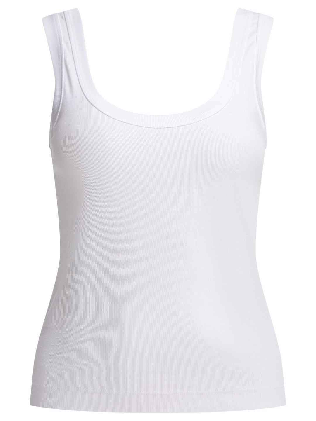 Brunello Cucinelli Jersey Tank Top With Jewel Top - Bianco | 3a374980a92b4bba38a120390bf111b1322ce54c