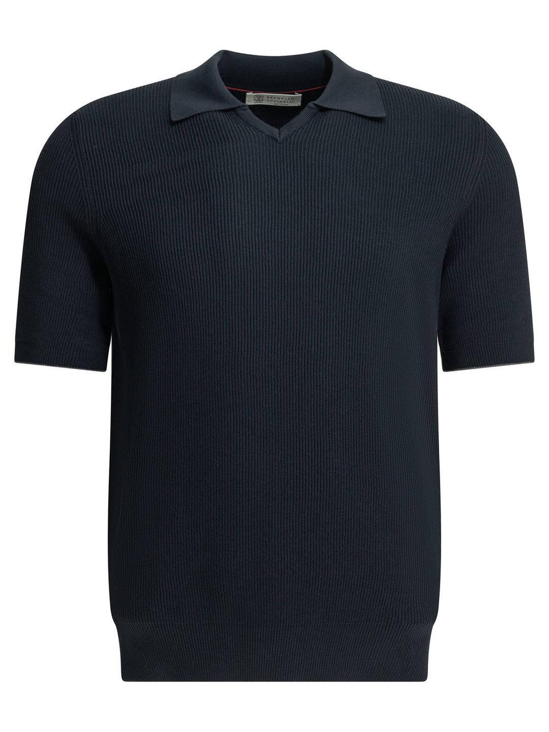 Brunello Cucinelli Linen And Cotton Polo Shirt Polo shirts - Blu | 20482076346d515774a9470f6049aba0ab9ccba6