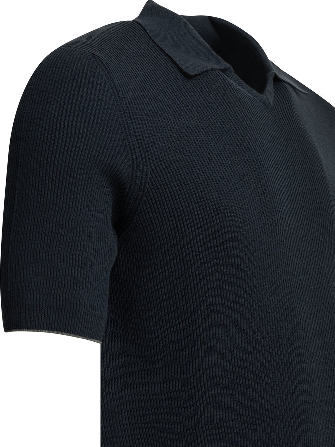 Brunello Cucinelli Linen And Cotton Polo Shirt Polo shirts - Blu | c7c4431d3e7bf9367462ee6af5bfd30f4fa0c536
