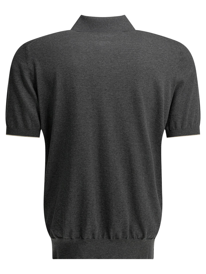 Brunello Cucinelli Polo Shirt With Buttons Polo shirts - Grey | 71fa0822f719f28dfc6164ab20af7e153c60609c
