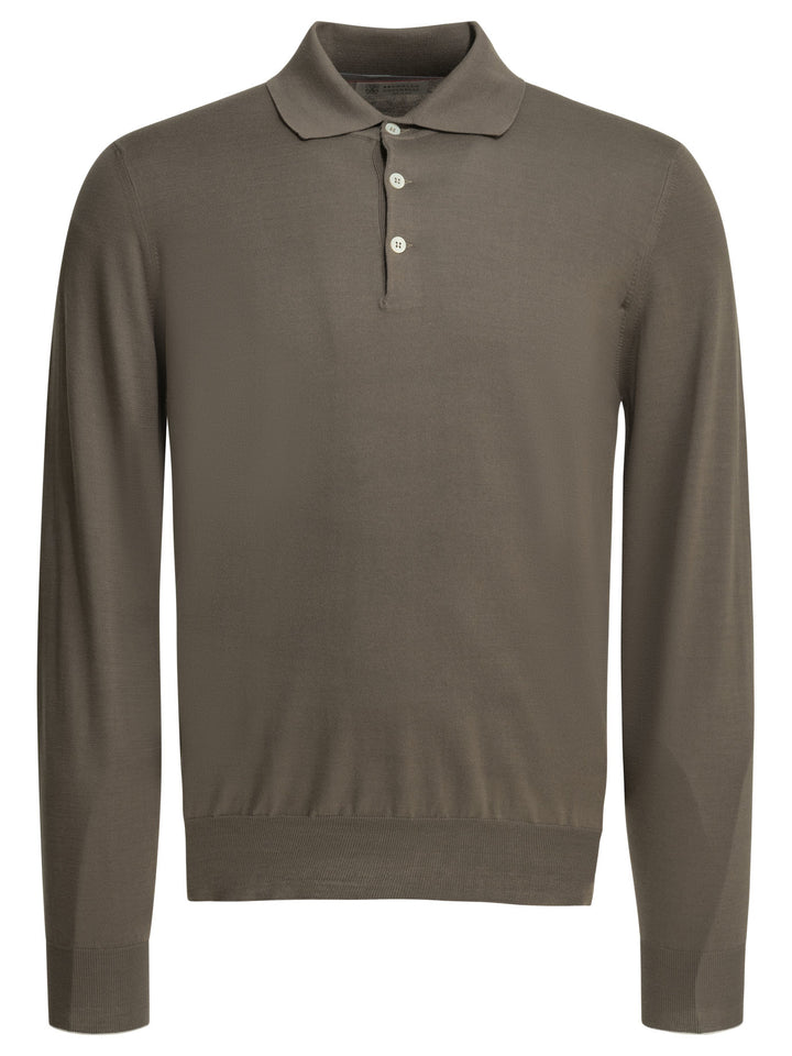 Brunello Cucinelli Polo Shirt With Buttons Polo shirts - Marrone | d9d657dfc31d58e892d356e8226bec0ec5d01918