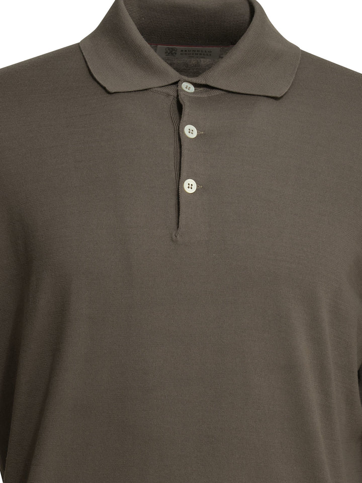Brunello Cucinelli Polo Shirt With Buttons Polo shirts - Marrone | 3464c19ac21674734dd0aaa4a1e3050ea214324f