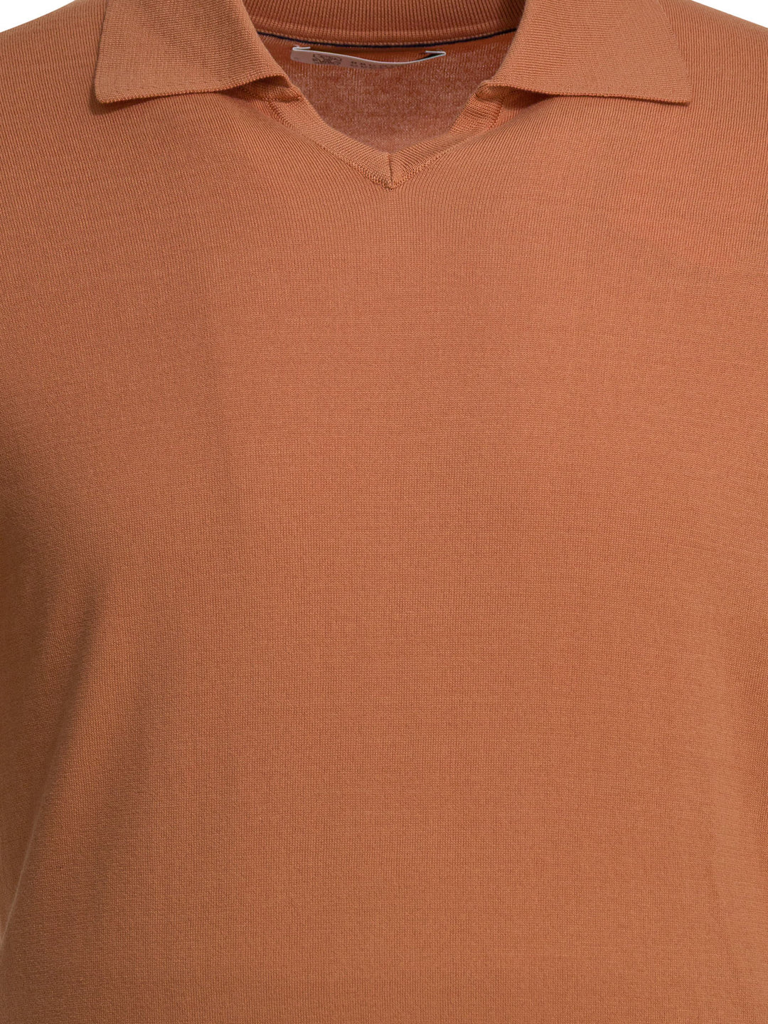 Brunello Cucinelli Cotton Buttonless Polo Shirt Polo shirts - Arancione | 72b91c7a3d2de33383fe56b3349a876b0bbb46c7