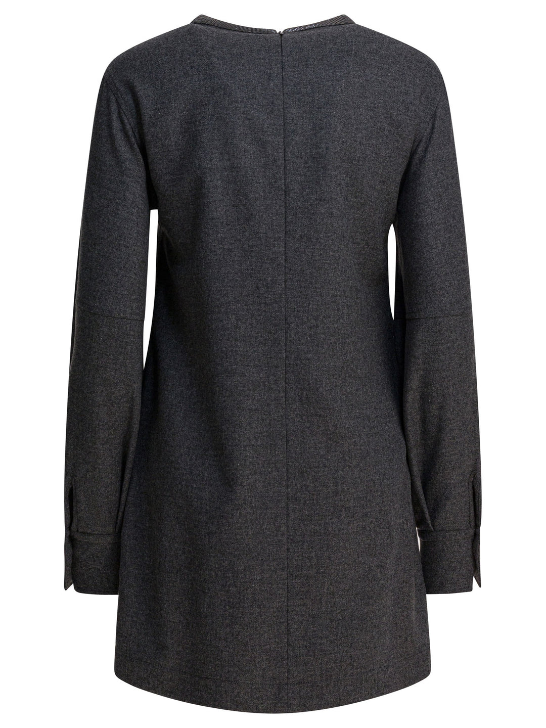 Brunello Cucinelli Wool And Cashmere Dress Abiti - Grey | cc4540ff8013611fbc5069bbe4f3d46bcfc92c27