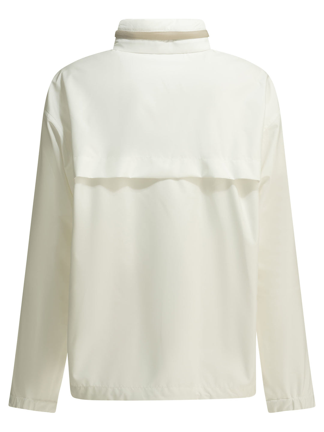 Brunello Cucinelli Raincoat With Logo Jackets and Coats - Bianco | e111a5c7e333956a3236317e05360e0800968066