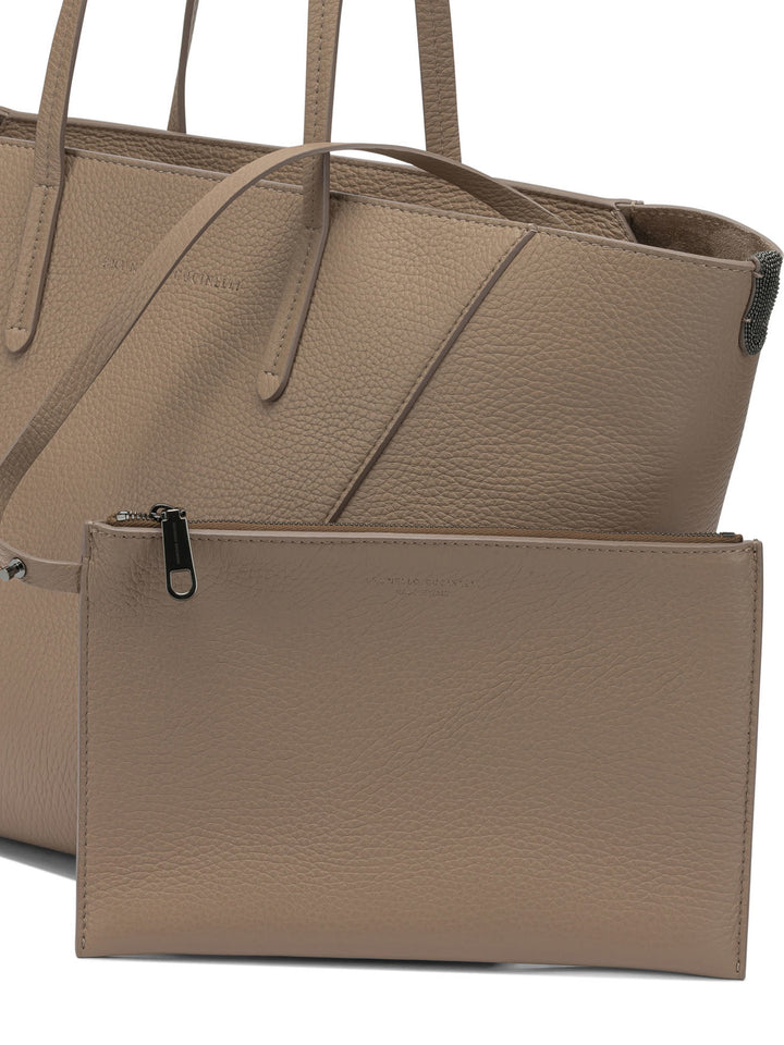 Brunello Cucinelli Bc Duo Borse a Spalla e Tracolla - Beige | 541278cf22ceb2a35f9aa0e88afad0f6a77207bf