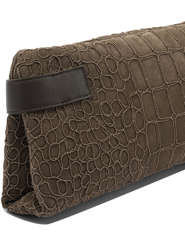 Brunello Cucinelli Essence Pouch - Marrone | 04c162ebfdea7fb19ce833c62706bcfdac0aca70