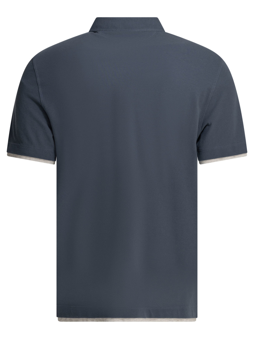 Brunello Cucinelli Faux Layering Polo shirts - Blu | 18f7691dfeff009aca78b75c49956787e3e8ea35